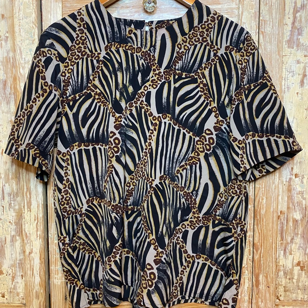 Vintage 90’s Kathy Che Animal Print Shirt